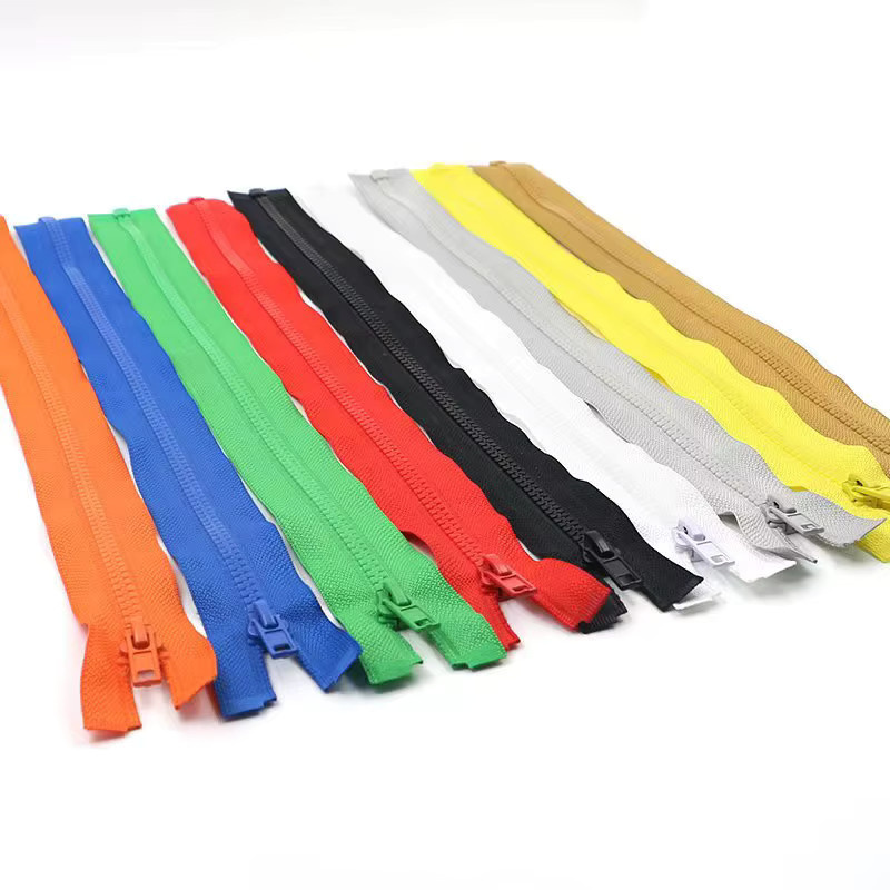 5er Set Kunststoff-Reißverschlüsse von PALMYBEST in Rot mit offener Endung und automatischer Verriegelung für Kleidung, Länge: 40 cm bis 100 cm - Bild 2