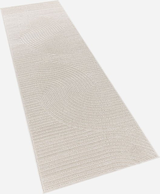 In- & Outdoor-Teppich Cotara in Creme mit wellenförmigem Boho-Muster, B/B: 60 x 100 cm - Bild 1