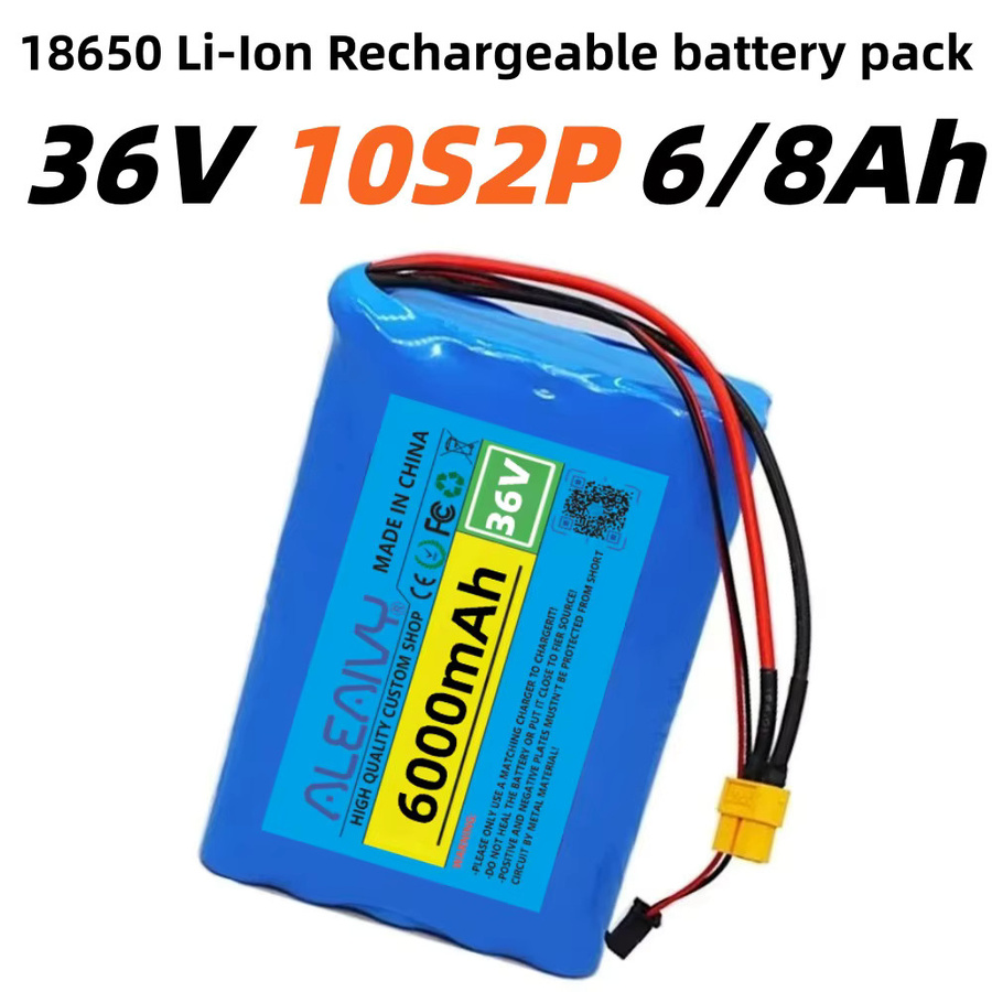 Aleaivy Li-Ion-Akku 36 V 10S2P 8000 mAh in Blau mit integriertem BMS für Roller, Spielzeug und Fahrräder - Bild 3