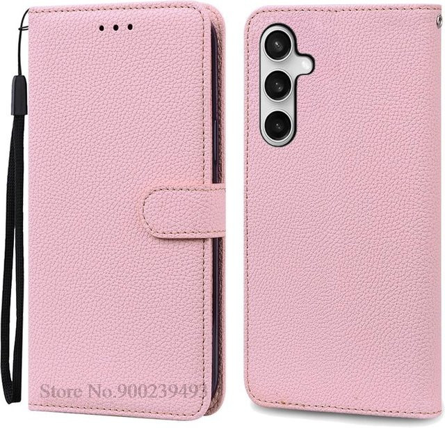 Leder Klapphülle Brieftasche für Samsung Galaxy A17 5G und A17 4G in Rosa - Bild 1