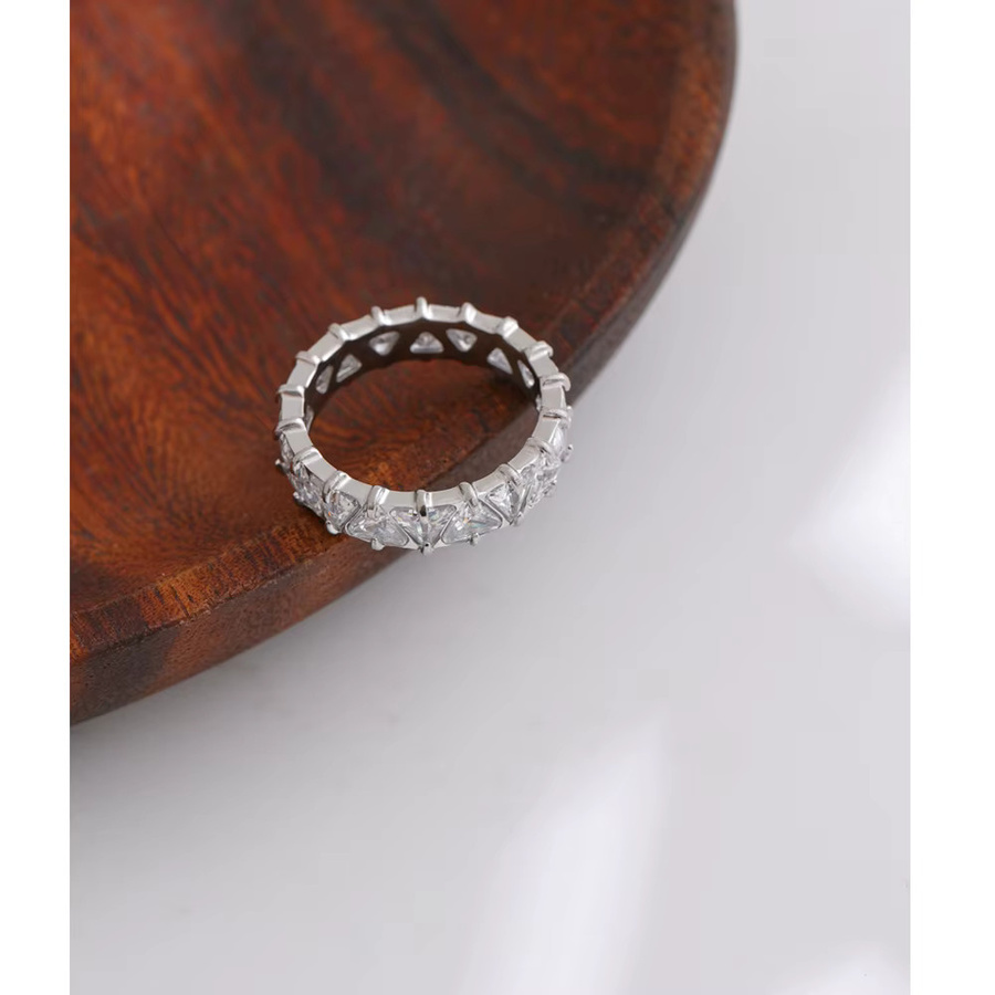NiNice Ring Damen, Edelstahl, Zirkonia, Silber - Bild 4