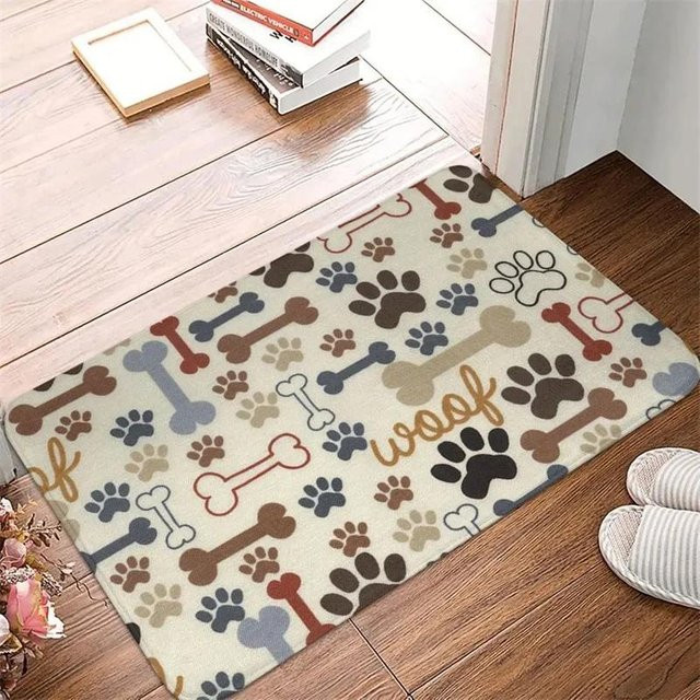 Karpetti Fußmatte mit buntem Hunde Pfotenabdruck LIEBE, rutschfest und maschinenwaschbar, B/T: 50 x 30 cm - Bild 1