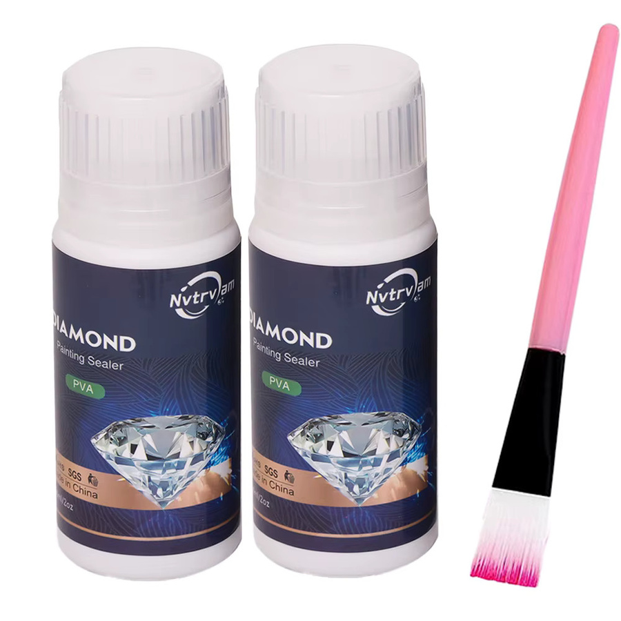 Diamantmalerei-Klebeset mit Pinsel und Zubehör für Erwachsene, transparent, 60 ml oder 200 ml - Bild 6
