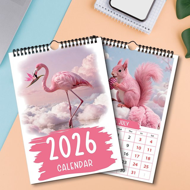 2026 A4-Wandkalender Wildtierkollektion in Multicolor - Bild 1