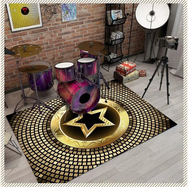 Schlagzeugteppich Karpetti für E-Drums und Jazz-Schlagzeug, Schwarz, B/T: 60 x 40 cm - Bild 1