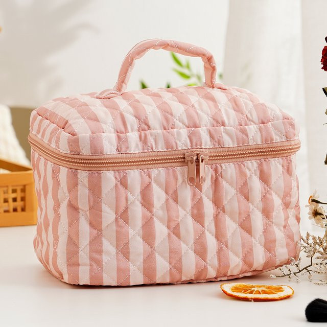Elinfant Gestepptes Wickeltaschen-Set Multifunktionale Reise- und Krankenhaustasche aus Polyester in Pink - Bild 1