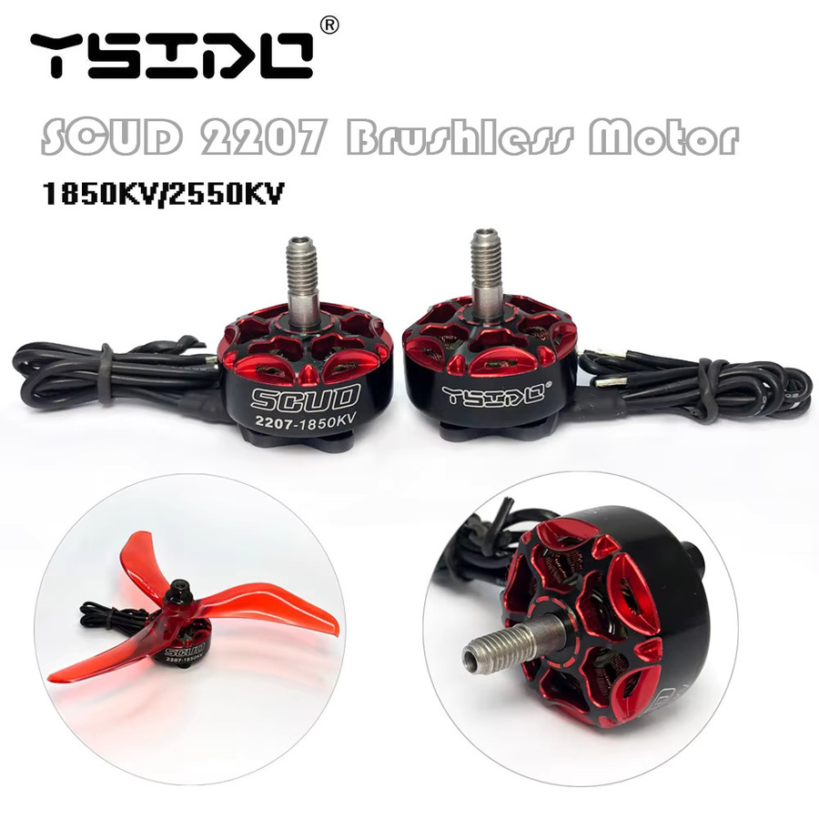 YSIDO SCUD 2207 Bürstenlose Motoren im 4er-Set für Mark 4 FPV Racing und Freestyle Drohnen (1850KV oder 2550KV) - Bild 1