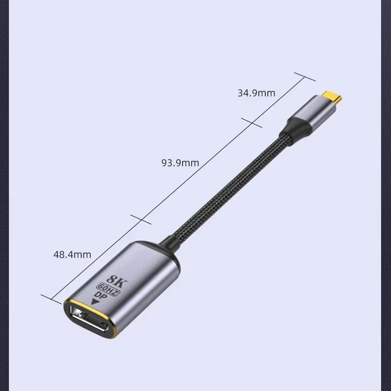 BSN USB C zu DisplayPort 1.4 und Mini DisplayPort Adapter, 8K@60Hz und 4K@60Hz, Thunderbolt 3 kompatibler Konverter für MacBook und HDTV - Bild 4