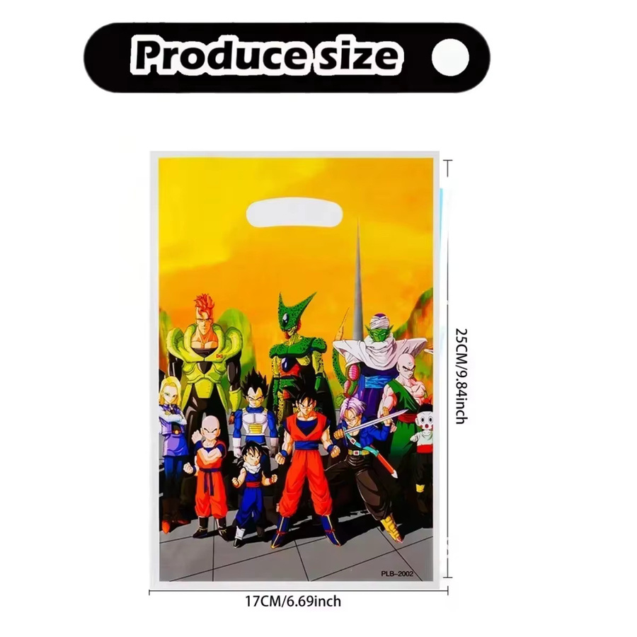 Bandai Dragon Ball Goku Party-Geschenktüten mit Griffen, bunte Papiertüten für Geburtstagsdekoration und Goodie-Bags - Bild 2