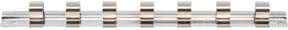 BGS Aufsteckschiene 2317 mit 7 Clips in Silber, 10 mm (3/8") - Bild 1