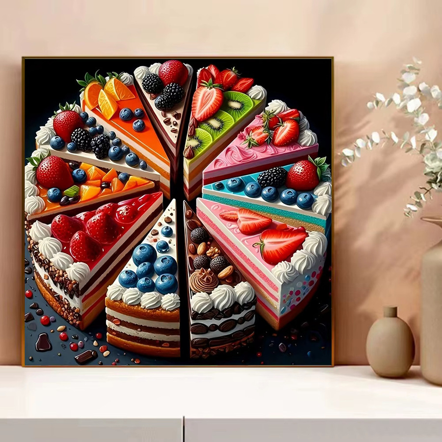 Evershine Stickerei DIY Kit Dessert und Kuchen als Kreuzstich Motiv in Multicolour, B/H: 30 x 30 cm - Bild 2