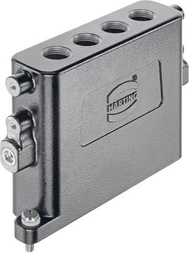 Harting Tüllengehäuse 19400220470 aus Aluminium in Schwarz und Grau - Bild 1