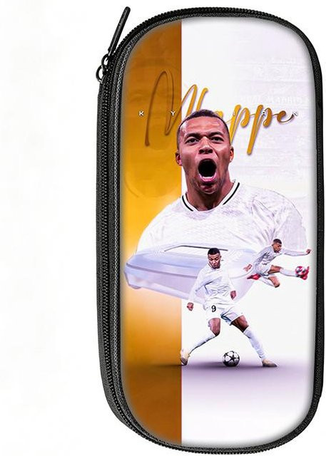 Fancy Style Studio Federmäppchen Fußballstar M-Mbappe Muster in Weiß - Bild 1