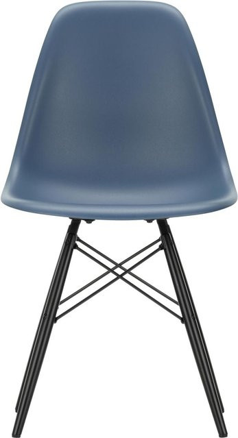 Vitra DSW Eames Plastic Side Chair in Blau aus Kunststoff und Holz mit mattem Finish - Bild 1