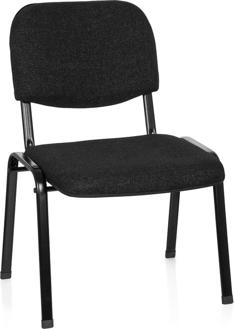 hjh OFFICE Vierfußstuhl XT 600 XL in Schwarz aus Stoff - Bild 1