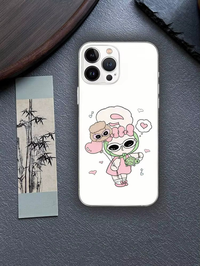 E-Esther Handyhülle mit Hasen-Design für iPhone 11 bis iPhone 17 Pro Max, transparent und weich - Bild 3