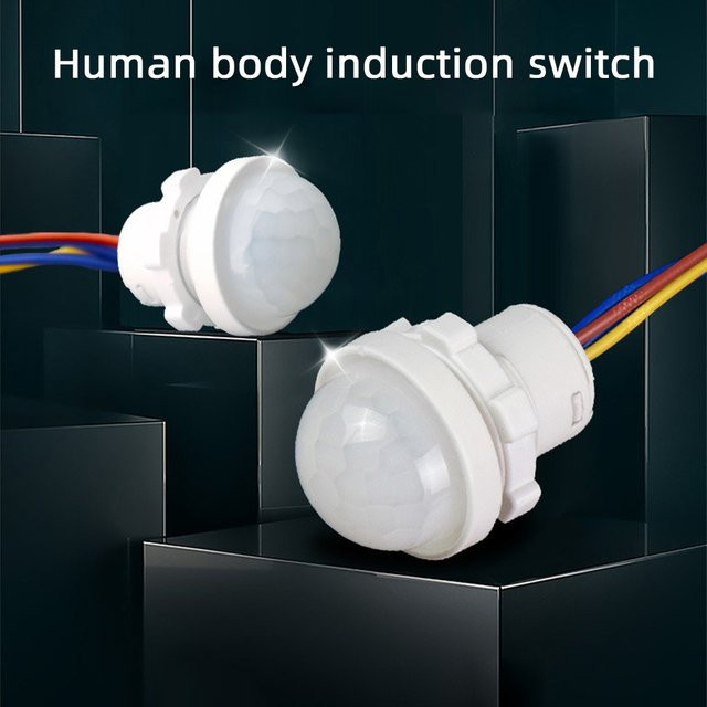 Szaoju Intelligenter LED-Bewegungssensor mit doppelt einstellbarer Verzögerung, Infrarot-PIR-Sensor AC85-265V, Weiß - Bild 1