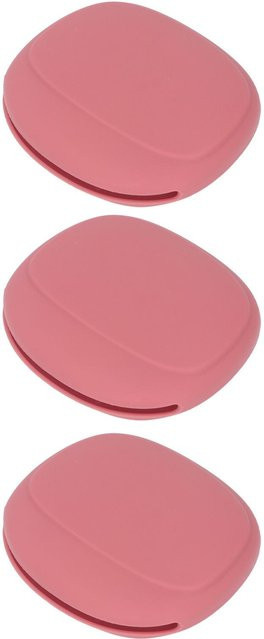 3er-Set DIYelecs Silikon Aufbewahrungsetui für Ohrhörer, tragbare Mini Schutzhüllen in Grau und Rosa - Bild 1