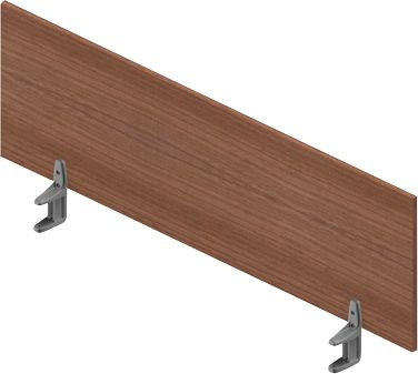 Tischtrennwand Arlon-Office für Schreibtische mit Breite: 140 cm, Farbe: Nuss Canaletto/Braun - Bild 1