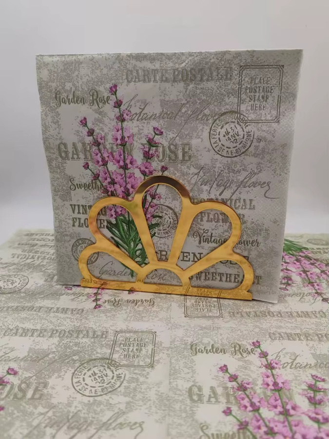 GUANYAO Papierservietten mit floralem Vintage-Gartendesign und antiken Briefmarken, 2-lagig, Multicolor, 20 Stück - Bild 2