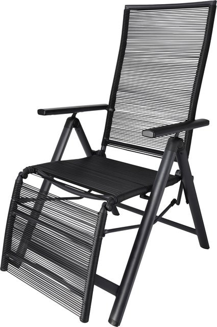 LIVARNO HOME Relaxsessel Miami im Rope-Design in Anthrazit mit Aluminiumgestell - Bild 1