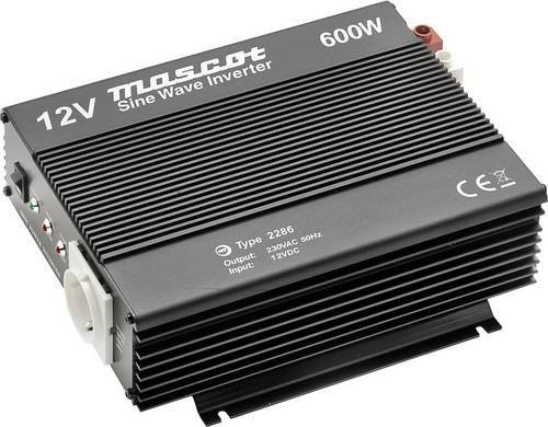 Mascot Battery Wechselrichter 2286 600W 12 V/DC - 230 V/AC in Schwarz - Bild 1