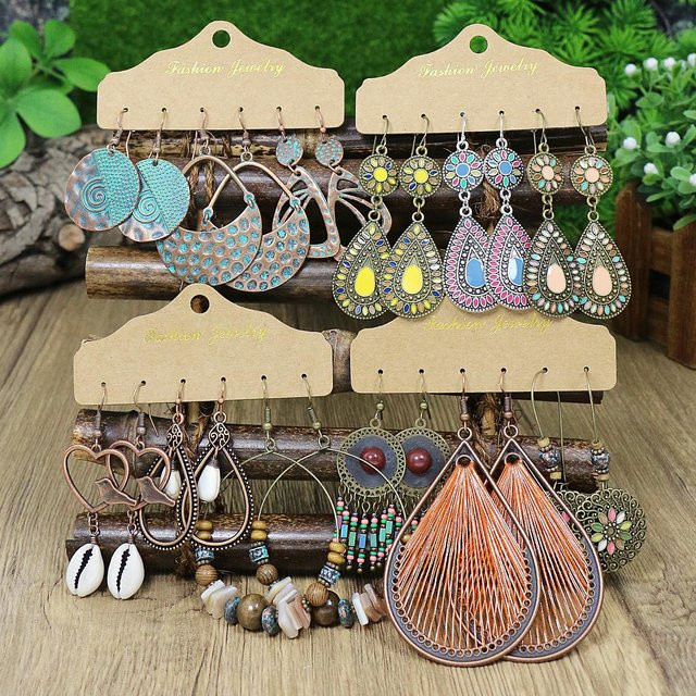 Lucky Star Jewelry Ohrring-Set, Bunt, Muscheln, Messing, Damen - Bild 1