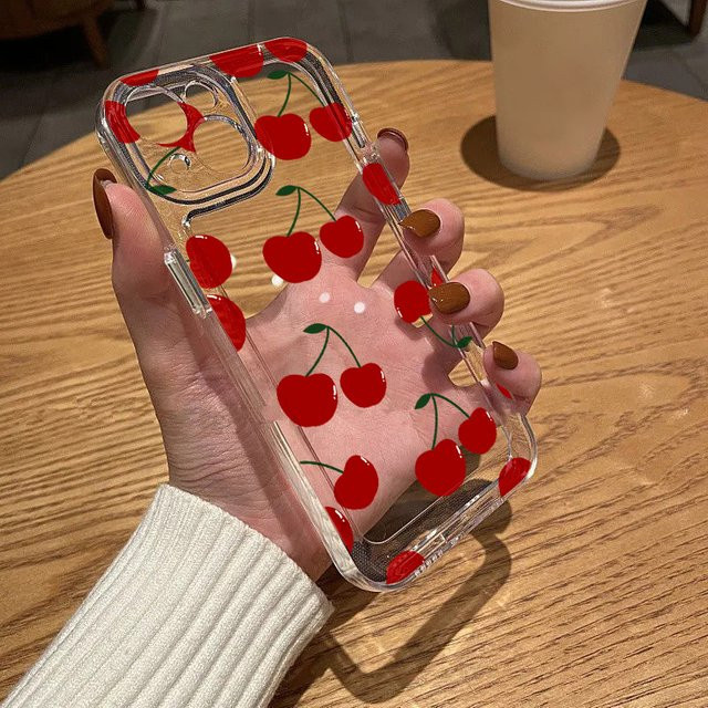 Transparente Silikon-Handyhülle mit Kirschblüten-Design für Samsung Galaxy S25 Ultra, S26 Plus, S24 FE, S23 und S22 Edge - Bild 1