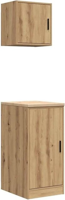 vidaXL Garagenschränke 2er Set in Artisan-Eiche, braun, aus Holzwerkstoff - Bild 1