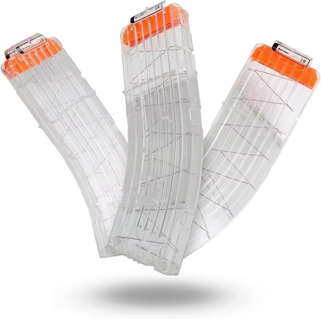 ZIVCONCING 15-Dart-Clips, Soft Bullet Quick Reload Clips, 3-teiliges Set, Weiß - Bild 1