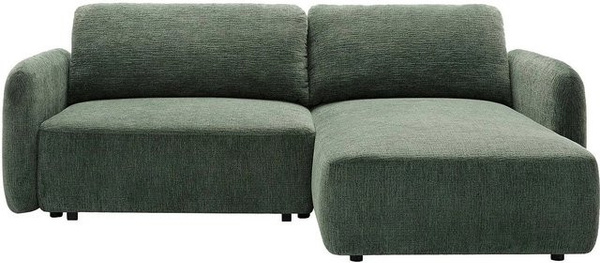 Plufati Schlafsofa in L-Form, Tannengrün, Breite: 230 cm