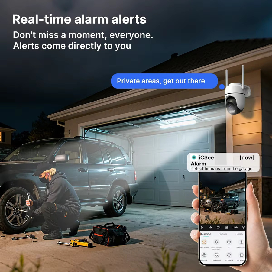 WONSDAR Smart-Kamera zur Innenüberwachung in Weiß mit 1080P HD, WLAN, Nachtsicht und 2-Wege-Audio via App - Bild 4