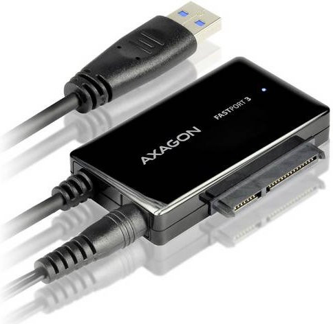 AXAGON USB 3.2 Gen 1 auf SATA 6G Adapter, USB-A zu SATA, Schwarz, Länge: 22 cm - Bild 1