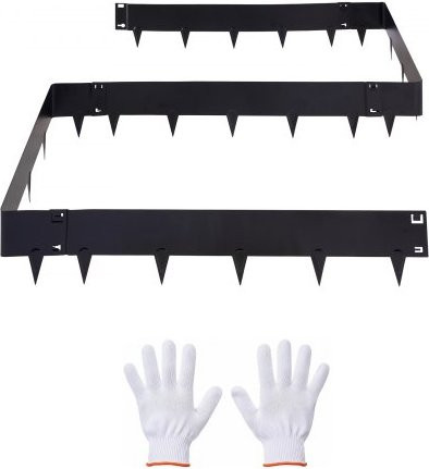 VEVOR Rasenkante 6er-Pack aus verzinktem Stahl, Beeteinfassung und Mähkante für Blumenbeete und Gartenwege, B/H: 1016 x 207 mm - Bild 1
