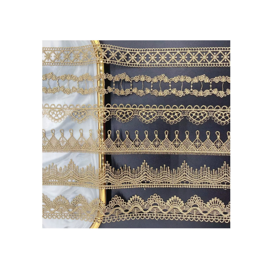 Goldfaden-Spitze für Lolita-Accessoires und DIY-Projekte, Gold, 2,74 m - Bild 2