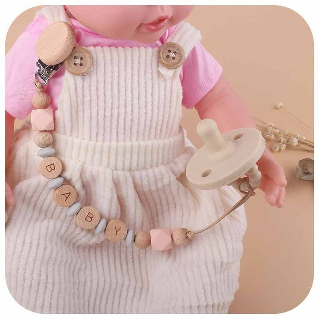 Panplay Handgefertigter Baby-Schnullerketten-Clip aus Silikon als Beißspielzeug und Nippelhalter in Multicolour - Bild 1