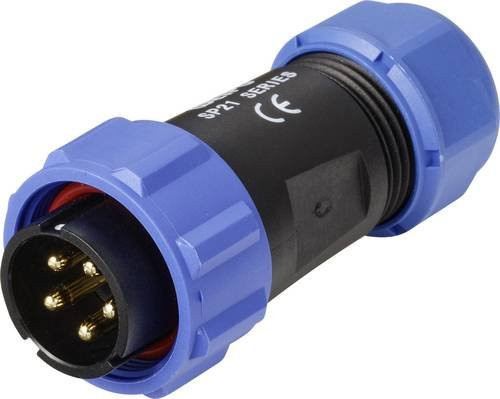 Weipu SP2110 P 5 II Rundstecker Stecker gerade 5-polig in Blau - Bild 1