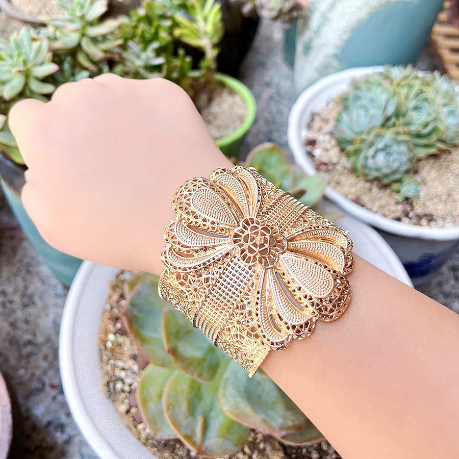 Sun spicems Armreif Manschette, Gold, Damen, Vintage - Bild 3