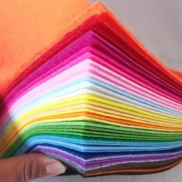 Bunte Filzstoffplatten für Patchwork und DIY-Handwerk, 1 mm Dicke, Multicolor - Bild 1