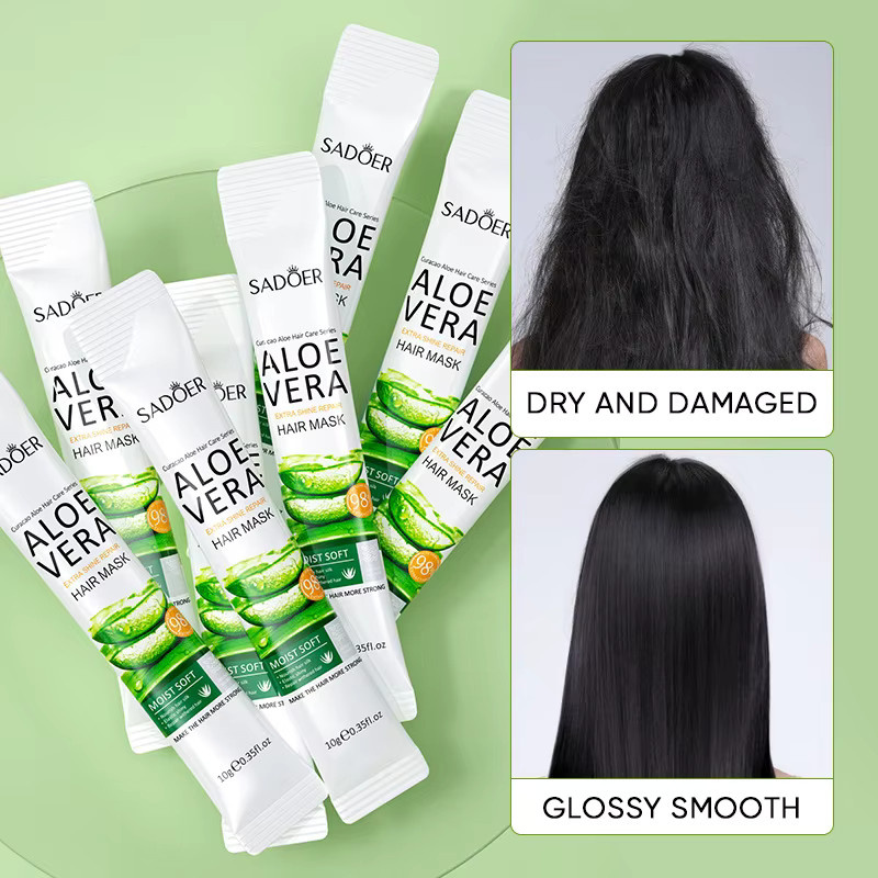 SADOER Haarmaske Aloe Vera, für krauses und strapaziertes Haar, Unisex - Bild 4