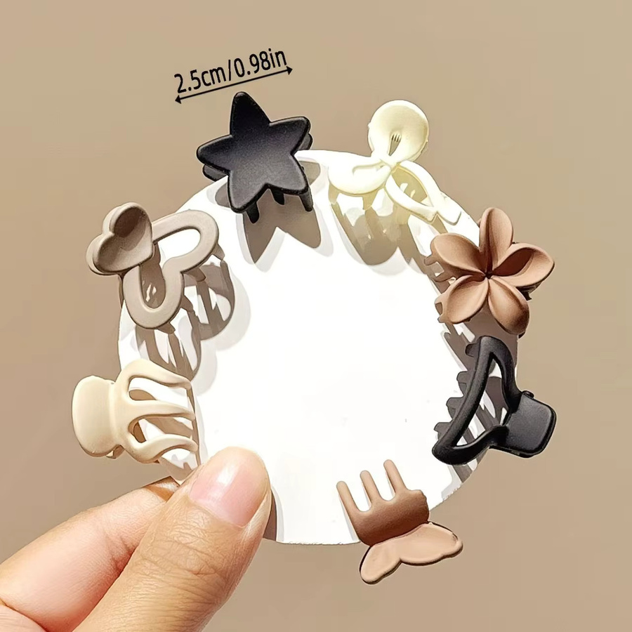 Beige kleine Clips aus Kunststoff für Mädchen als süßes Accessoire in verschiedenen Packungsgrößen - Bild 2