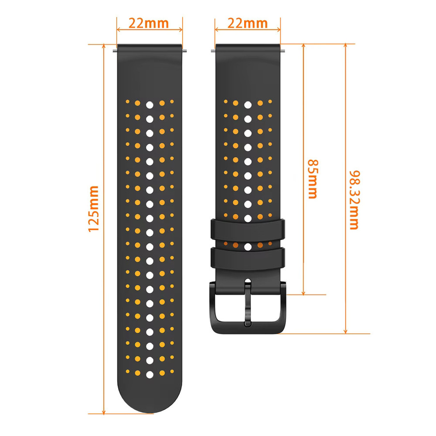 Huawei Uhrenarmband Silikon, 22mm, Schwarz, Unisex - Bild 2