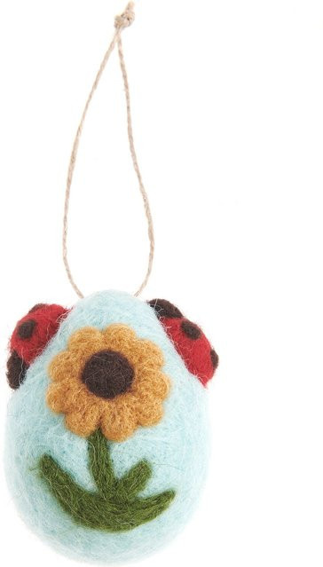 Rico Design Filz-Ei Aufhänger Sonnenblume Blau für die Osterzeit - Bild 1