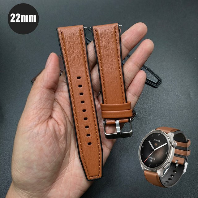 Uhrenarmband Leder, Silikon, 22 mm, Unisex - Bild 1
