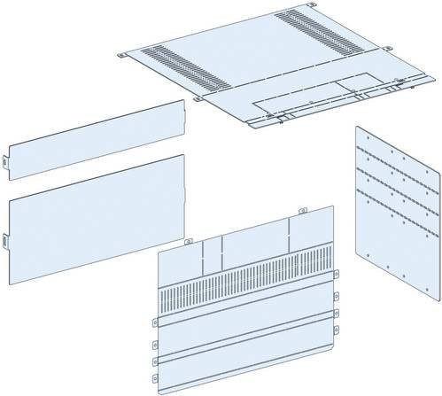 Schneider Electric PrismaSeT-P Abdeckung für ComPacT NS630b-1600 mit rückseitigen Anschlüssen, Festeinbau, vertikal, weiß und transparent - Bild 1