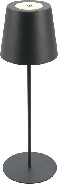 Brilo Akku Tischleuchte Kiki Touch dimmbar LED Anthrazit B/H/T: 12 x 36 x 15 cm - Bild 1