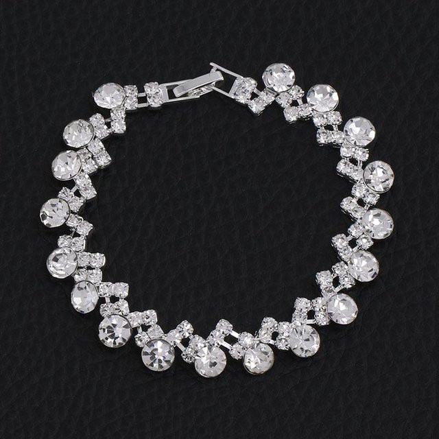Armband, Strass, Perlen, grau, Damen - Bild 1