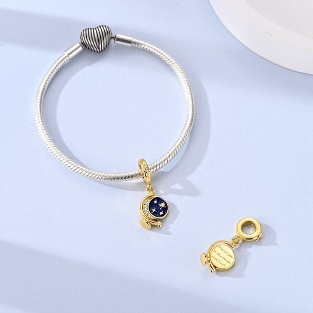 Anhänger Sternen-Globus, 925 Silber, Gold, Damen - Bild 1