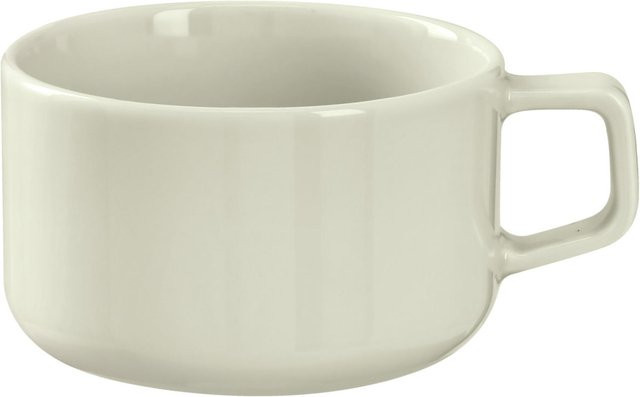 VEGA Milchkaffeetasse Alegria aus Porzellan, beige, 6er Pack, 330 ml, Durchmesser: 9,9 cm, Höhe: 6,4 cm - Bild 1