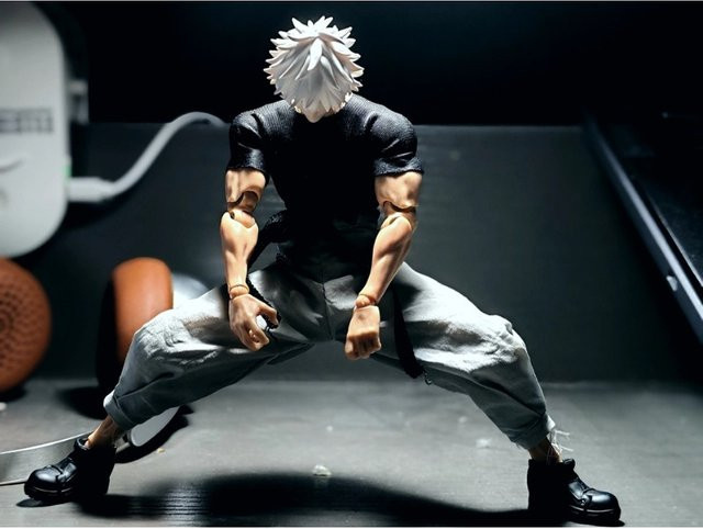Bandai Jujutsu Kaisen Gojo Malerei-Kopfskulptur-Modell, Actionfiguren Zubehör, 1/12 Maßstab - Bild 1